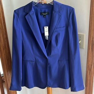New with tag Talbots silk blazer size 6 blue